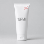 White tube of [TEST] Gentle Gel Cleanser with red TEST label on packaging.